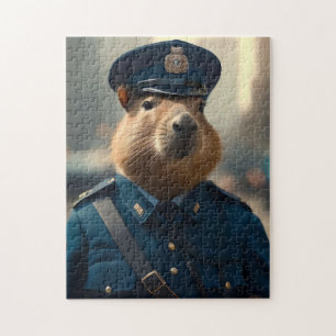Officer Capybara The Policeman, Jigsaw Puzzle