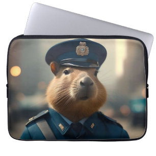 Officer Capybara The Policeman, Laptop Sleeve