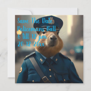 Officer Capybara The Policeman,  Save The Date