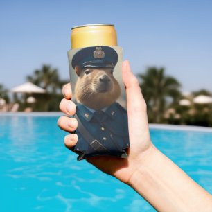 Officer Capybara The Policeman, Seltzer Can Cooler
