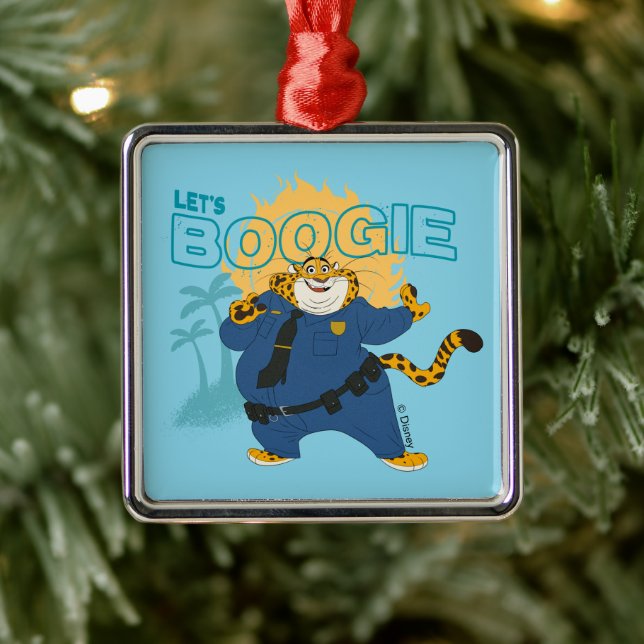 Officer Clawhauser - Let's Boogie Metal Ornament (Tree)