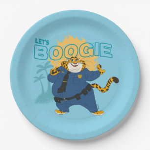 Officer Clawhauser - Let's Boogie Paper Plate