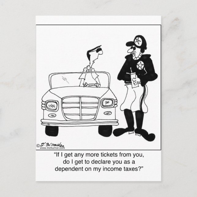 Officer declared as a dependent postcard (Front)