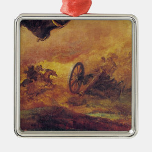 Officer of the Hussars, detail of cannon on Metal Ornament