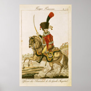 Officer of the Hussars of the Imperial Guard Poster