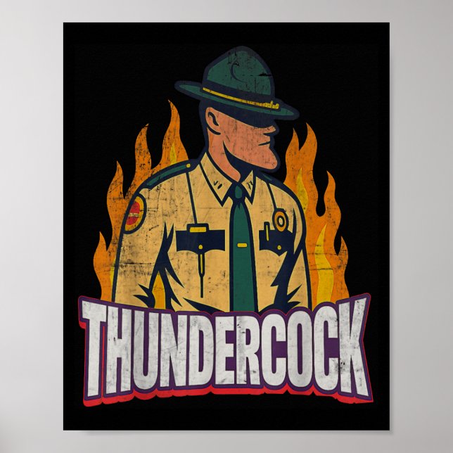 Officer Sergeant Cius Thunder Bodycam Funny Meme  Poster (Front)