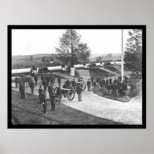Officers and Men in Fort Stevens, DC 1865 Poster