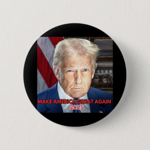 Official 2025 Inaugural Portrait Of President Dona 2 Inch Round Button