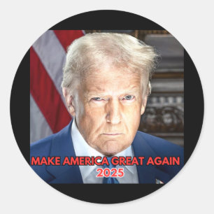 Official 2025 Inaugural Portrait Of President Dona Classic Round Sticker