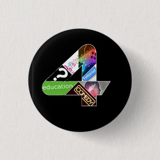 Official 4 EveryoneHD Logo Badge 1 Inch Round Button