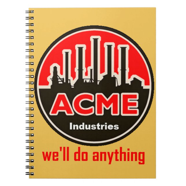 official acme industries notebook (Front)