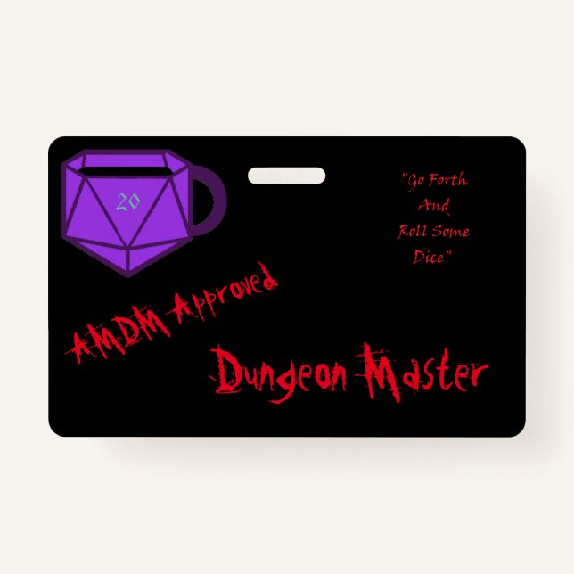 Official AMDM Dungeon Master Badge (Front)