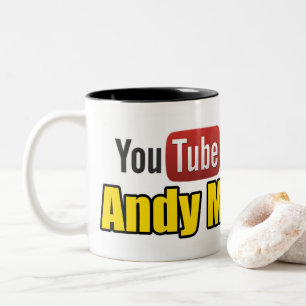 Official Andy Mechanic Mug-coffee & tea compatible Two-Tone Coffee Mug