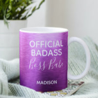 Official Badass Boss Babe Metallic Purple Name