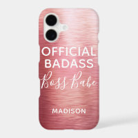 Official Badass Boss Babe Metallic Rose Gold Name