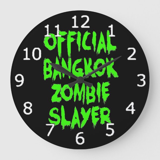 Official Bangkok Zombie Slayer Large Clock (Front)