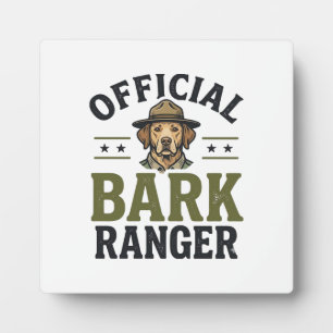 Official Bark Ranger Dog Vintage Graphic_1 Plaque