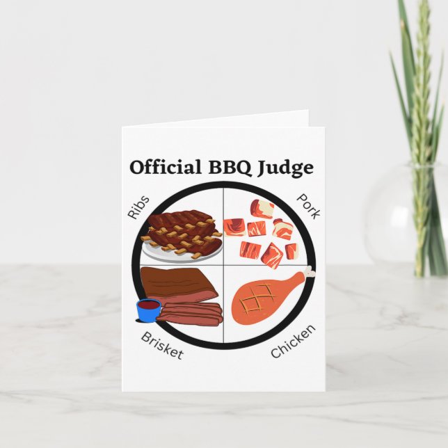 Official Bbq Judge With Chicken  Card (Front)