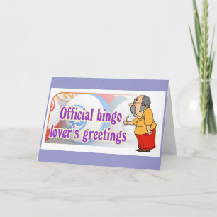 Official bingo lover's greetings card