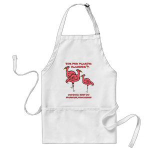 OFFICIAL BIRD OF MADISON, WIS PINK FLAMINGO APRON! STANDARD APRON
