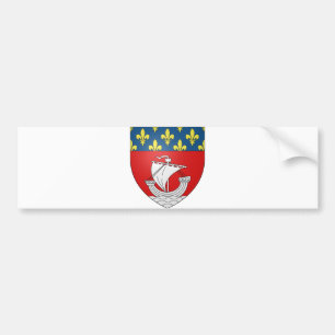 Official Blason Paris Coat Heraldry Symbol France Bumper Sticker