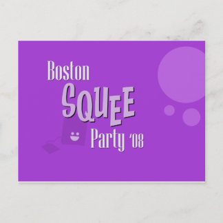 Official Boston Squee Party PURPLE Postcard
