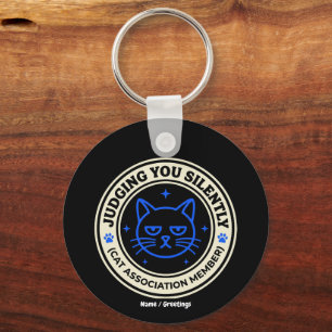 Official Cat Association Member Judging You Silen Keychain