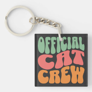 Official Cat Crew Funny Cat Lover Keychain