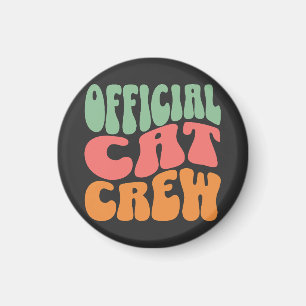 Official Cat Crew Funny Cat Lover Magnet