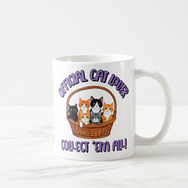 Official Cat Lover – Collect ‘Em All Coffee Mug (Right)