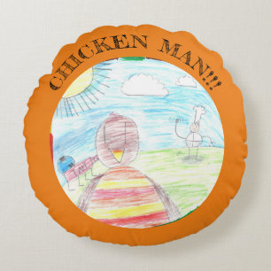 Official Chicken Man Comic Throw Pillow