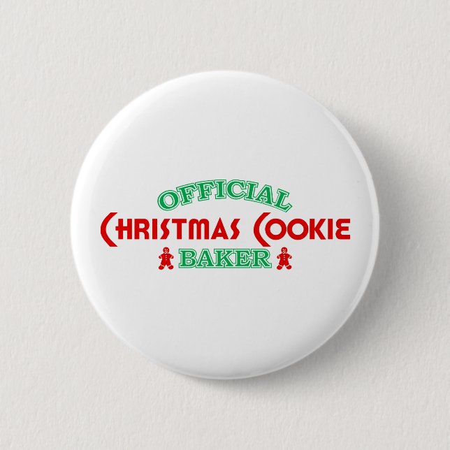 Official Christmas Cookie Baker 2 Inch Round Button (Front)