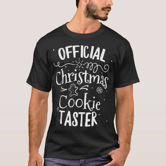Official Christmas Cookie Button Baking Baker Holi T-Shirt (Front)