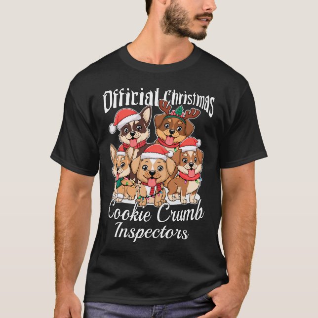 Official Christmas Cookie Crumb Inspectors T-Shirt (Front)