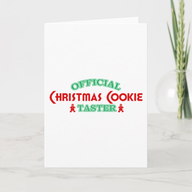 Official Christmas Cookie Taster Holiday Card (Front)