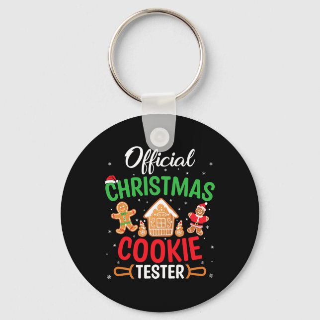 Official Christmas Cookie Tester - Funny Xmas Baki Keychain (Front)