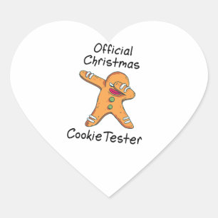 Official Christmas cookie tester Heart Sticker