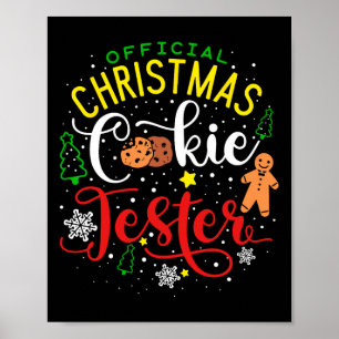Official Christmas Cookie Tester Taster King Crew  Poster