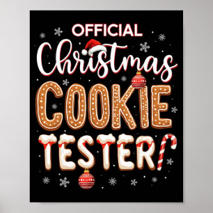Official Christmas Cookie Tester Taster King Crew  Poster