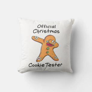Official Christmas cookie tester Throw Pillow
