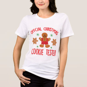 Official Christmas Cookie Tester Tri-Blend Shirt