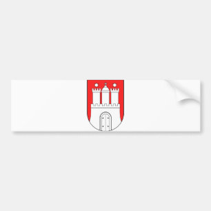 Official Coat of Arms Hamburg Germany Symbol Bumper Sticker