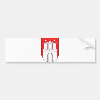 Official Coat of Arms Hamburg Germany Symbol Bumper Sticker