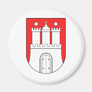 Official Coat of Arms Hamburg Germany Symbol Magnet