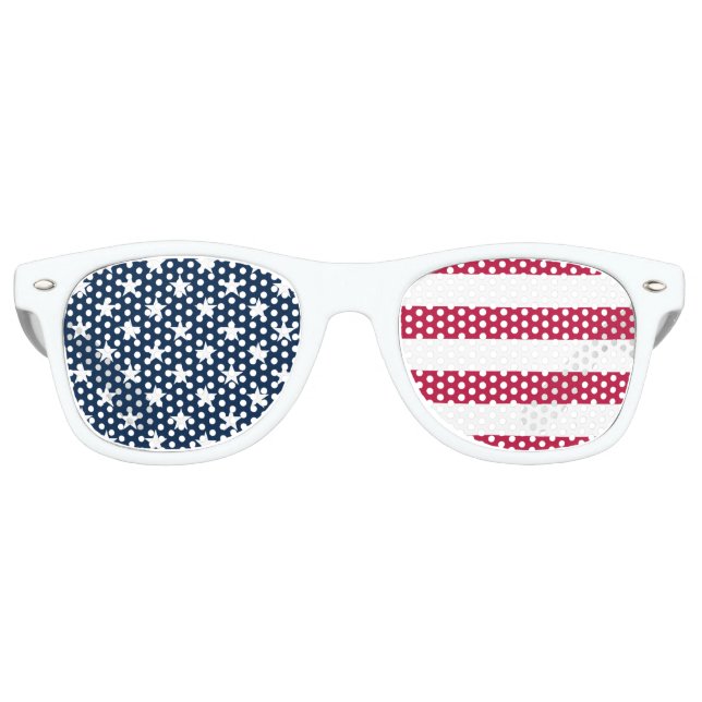 Official Colours USA Flag Party Glasses (Front)