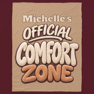 Official Comfort Zone Funny Personalized Fleece Blanket