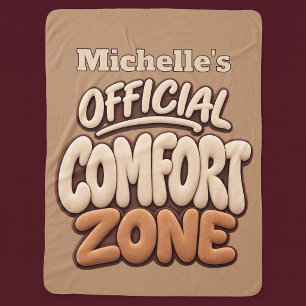 Official Comfort Zone Funny Personalized Sherpa Blanket
