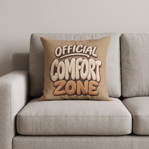 Official Comfort Zone Funny Throw Pillow