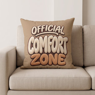 Official Comfort Zone Funny Throw Pillow