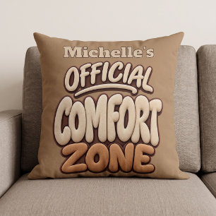 Official Comfort Zone Funny Throw Pillow